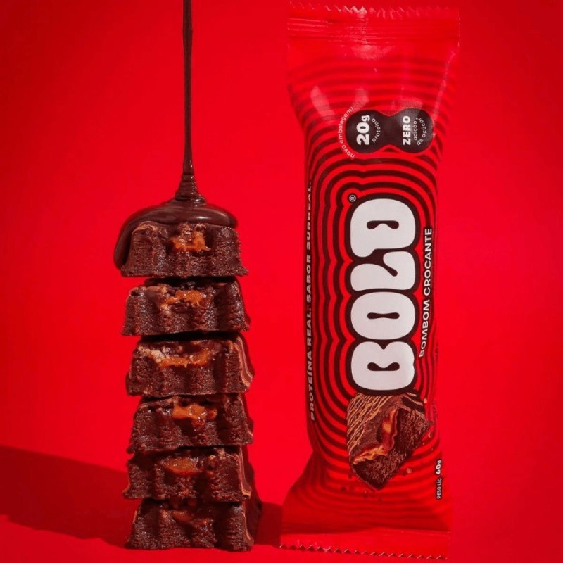 Barra De Proteína Bold Bombom Crocante 40g