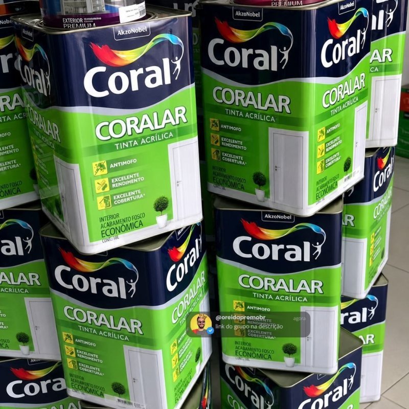 Tinta Coralar Anti Mofo Acrílica Coral Escolha Sua Cor