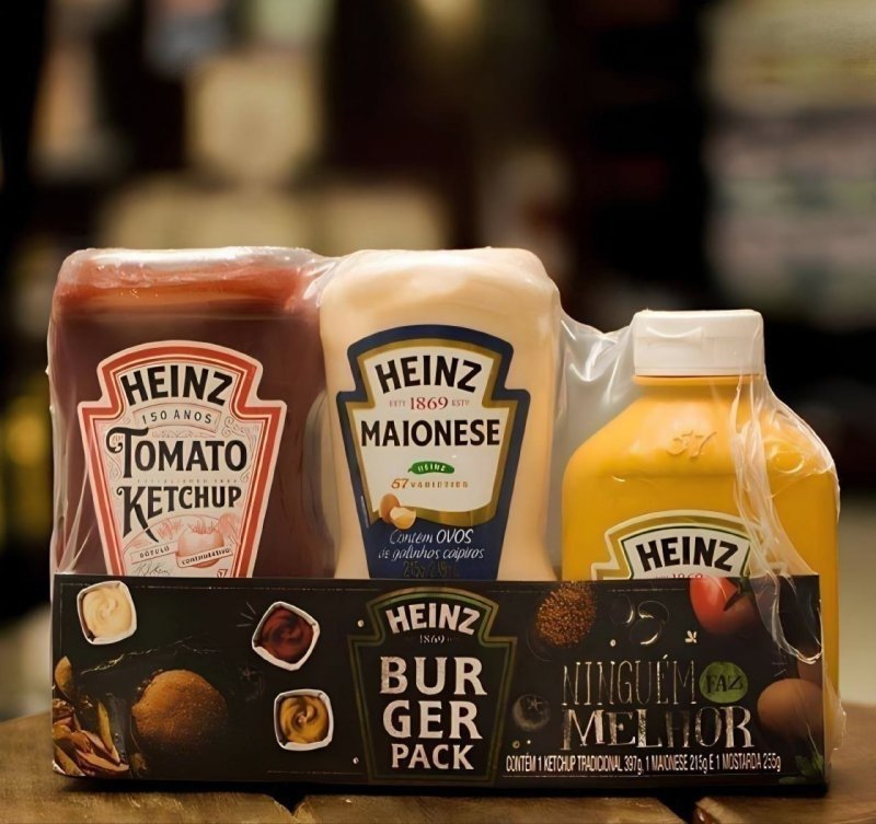 Kit Heinz com Ketchup, Mostarda e Maionese