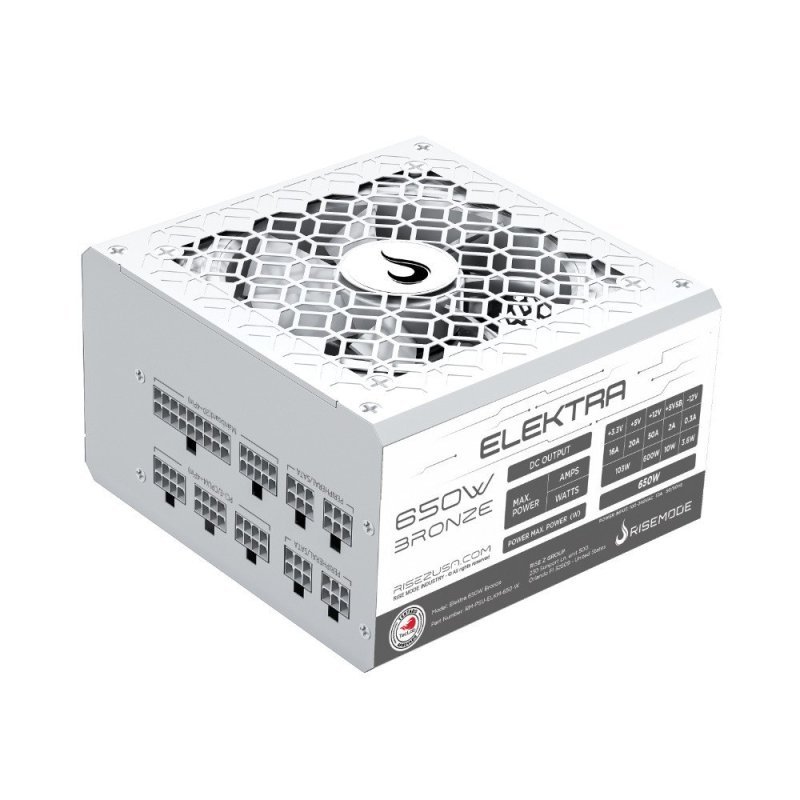 Fonte Gamer Rise Mode Elektra 650W 80 Plus Bronze PFC Ativo Full Modular - RM-PSU-ELKM-650-W