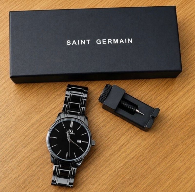 Relógio Chroma Masculino Preto Saint Germain Clássico
