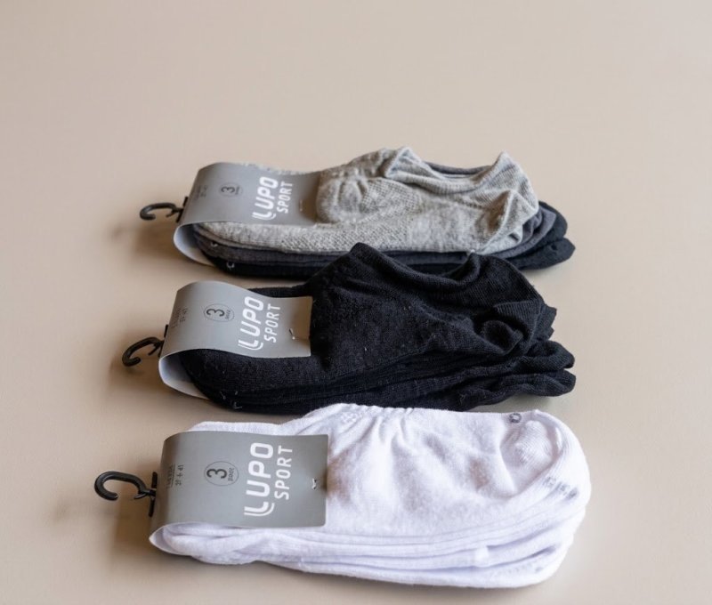 Kit 6 Pares Meias Soquete Invisível Lupo Algodão Unissex