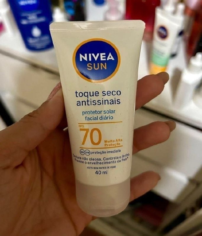 NIVEA SUN Protetor Solar Facial Toque Seco Antissinais FPS 70 40ml
