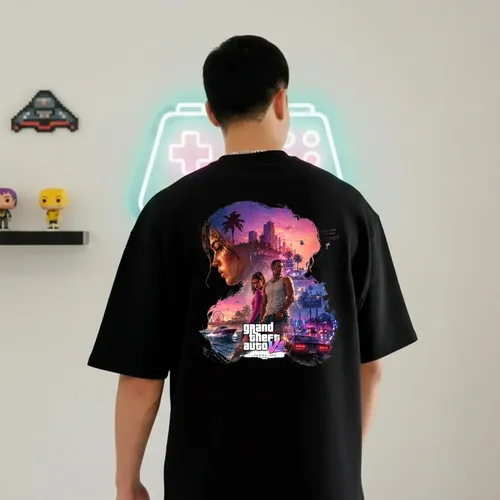 Camiseta Over Jogo Gta6 Gamer Street Nerd Geek Moderno Macia