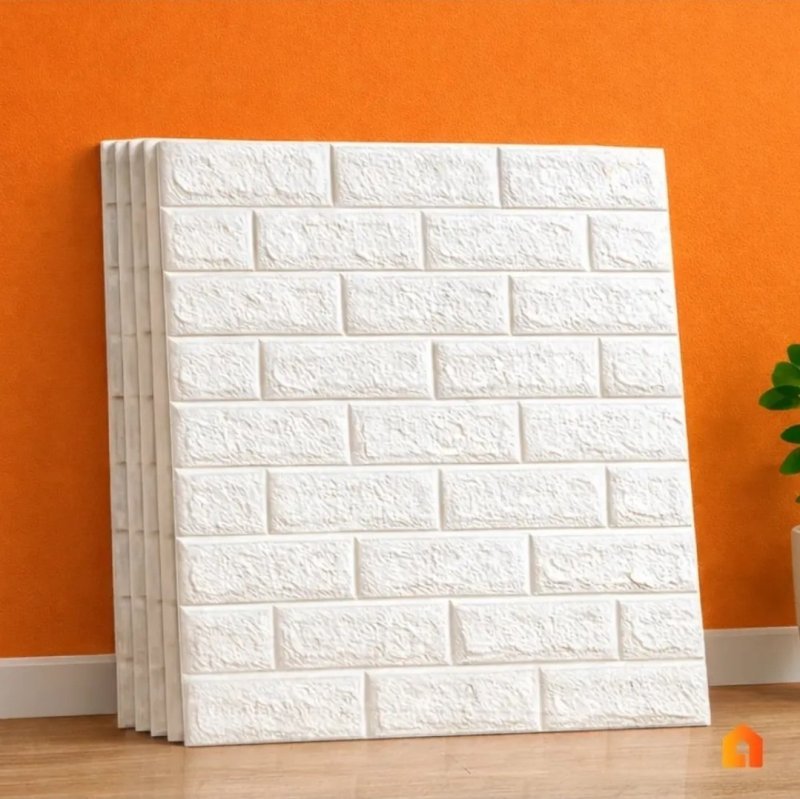 Kit 10 Und De Placas Adesivo 3d Papel Parede Tijolinho 77x70