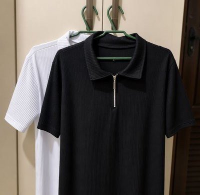 Kit 2 Camiseta Polo Manga Curta Com Zíper Masculina Canelada