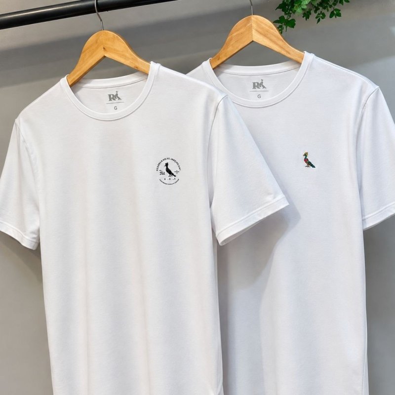 Kit 2 Camisetas Reserva Carimbo E Plantas Branco G