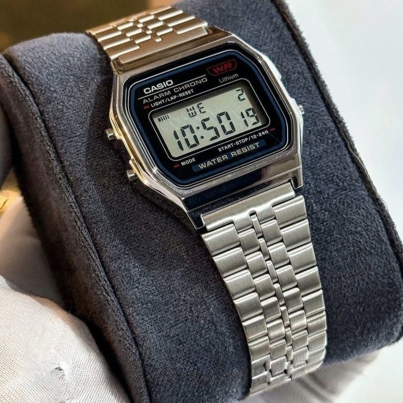 Relógio Casio Unissex Vintage Prata - A158wa-1df