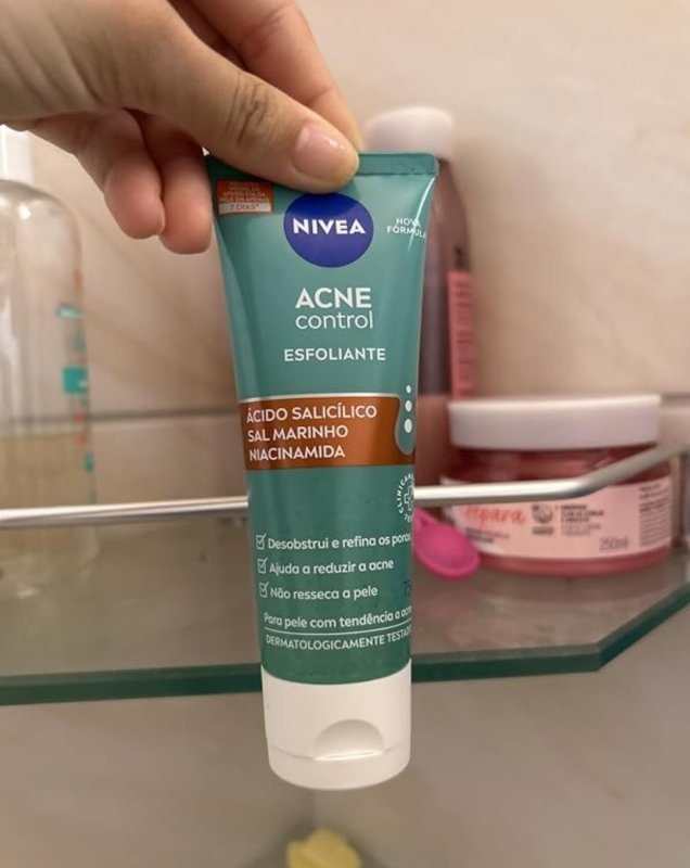 NIVEA Esfoliante Facial Acne Control 75ml, Esfoliação Suave