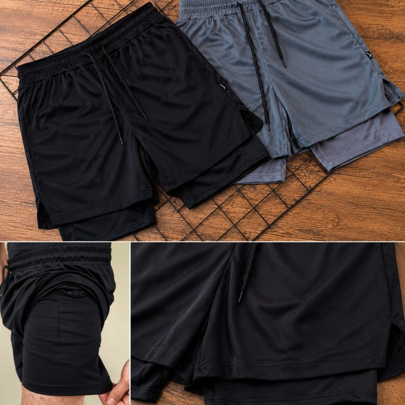 Kit com 3 Shorts 2 Em 1 Duplo Bolso