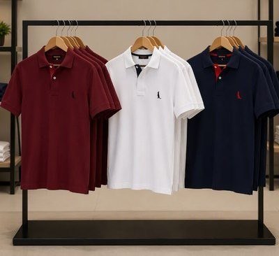 Kit 3 Camisas Gola Polo, Original Camisetas Blusas Qualidade