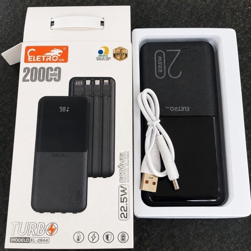 Power Bank 20000mAh Turbo 22,5W Carga Rápida