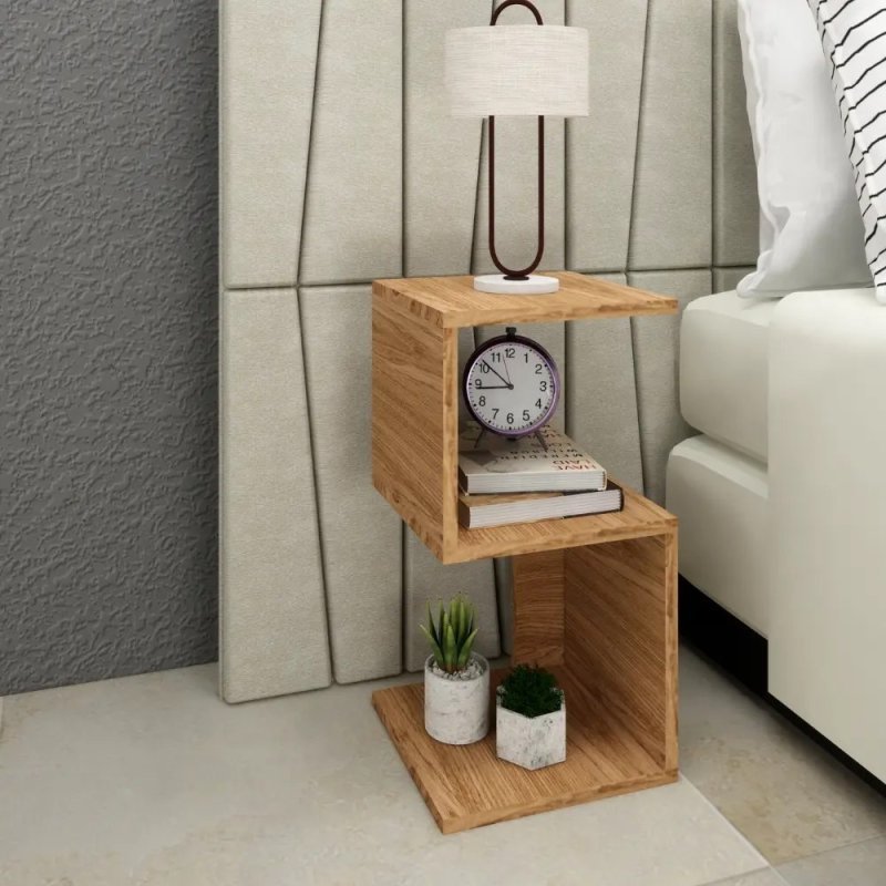Mesa De Cabeceira Nicho De Mdp Mesinha Quarto Sala Decoração Brovália Marrom