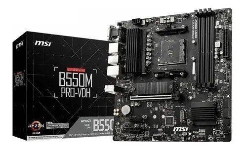 Placa-mãe MSI B550m Pro-VDH Am4 HDMI VGA Dport