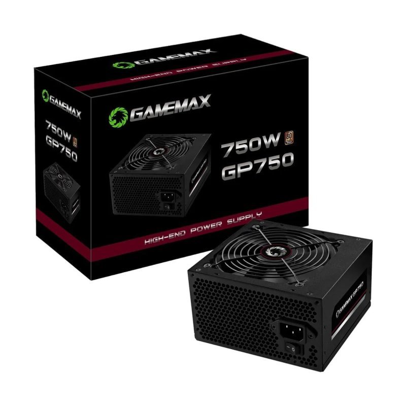 Fonte 750w Gp750 80 Plus Bronze Gamemax Cor Preto