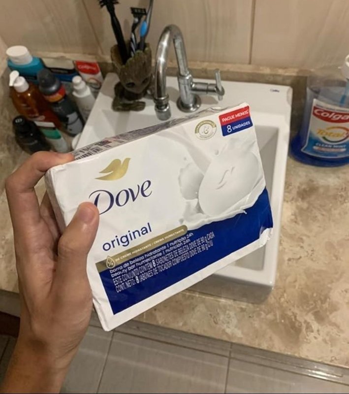 Dove Sabonete Em Barra Branco 90G - 8 Unidades