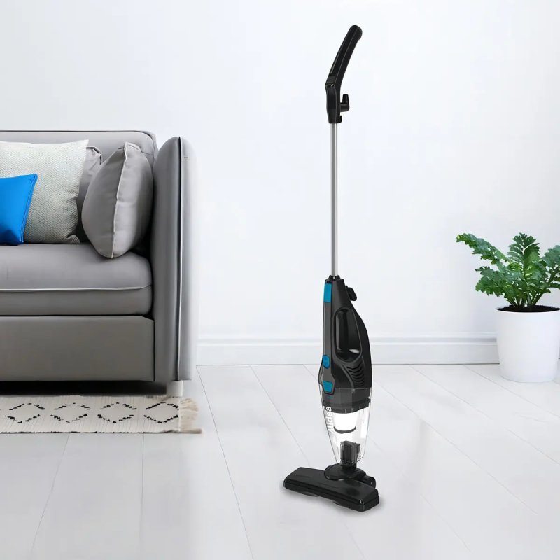 Aspirador de Pó Vertical Midea, 1350W, 2 em 1, cabo de 5M, Preto e Azul