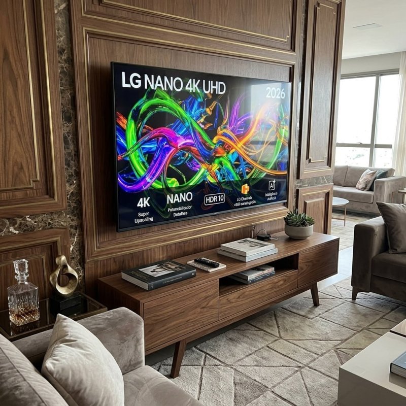 Smart TV LG 43" 4K Ultra HD NANO AI Magic WebOS 26 43UN85 Bivolt
