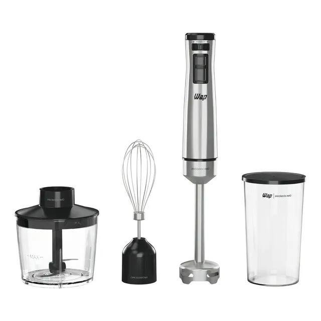 Mixer 3 Em 1 WAP WM1 Processador Portátil Inox com Batedor de Claras