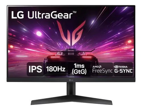 Monitor Gamer LG UltraGear 24”IPS Full HD 180Hz 1ms (GtG) NVIDIA G-SYNC AMD FreeSync HDR10 sRGB 99% HDMI DisplayPort, Preto- 24GS60F