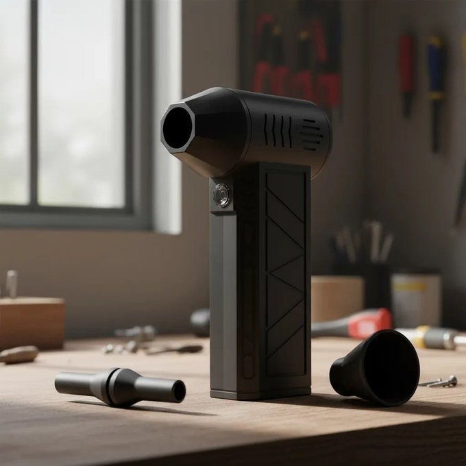 Soprador de Ar Mini Ventilador Turbo Portátil USB Sem Fio Recarregável