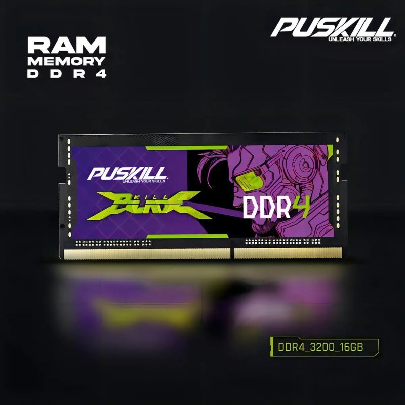 Memória Ram Sodimm Puskill Killblade Ddr4 16Gb 3200MHz para Notebook Gamer
