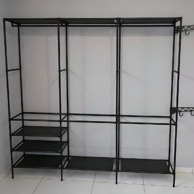 Cabideiro 3 Colunas Arara Organizadora De Roupas Closet + Frete Grátis