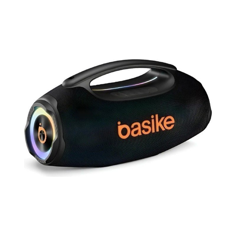 Caixa de Som Boombox 80W 8000Mah 10hrs Portátil Bluetooth 5.3 Sem fio Ipx6 À Prova D'água Com Luz Rgb Basike