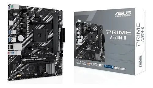 Placa Mãe Asus Prime A520m-r Am4 Ddr4