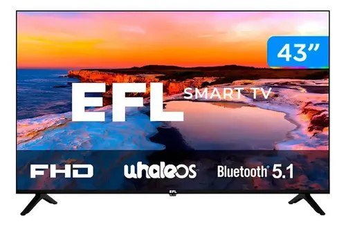 Smart TV 43" LED, Full HD, Ultrafina, Sem bordas, 3 HDMI 2 USB, Controle remoto multifuncional, Wifi, Bluetooth - EFL 43SX800FD