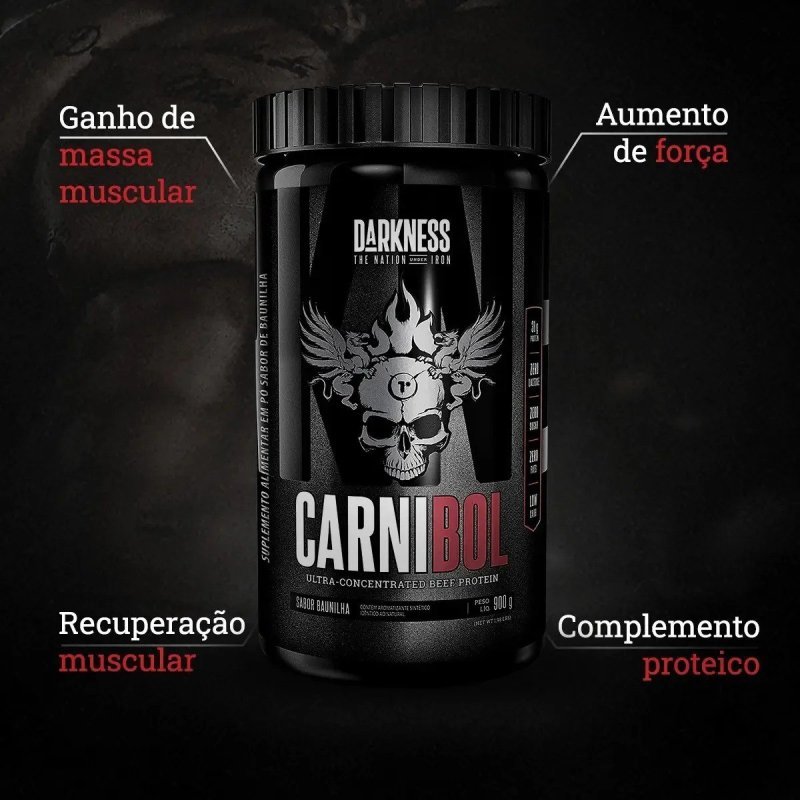 Darkness Carnibol Proteína Ultra Concentrada Chocolate - 900g