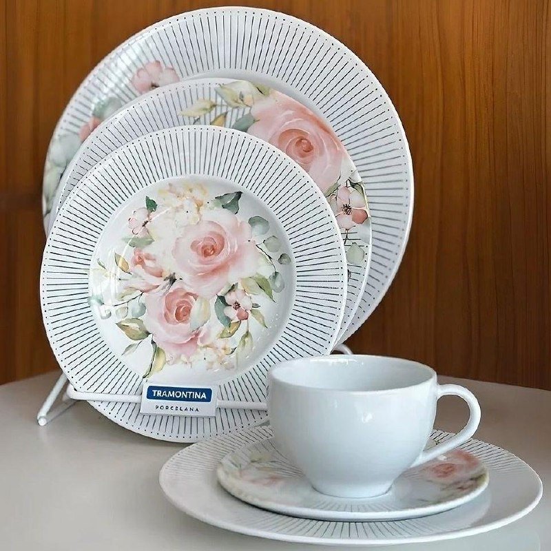Aparelho De Jantar Tramontina Ornatta 20 Peças Branco