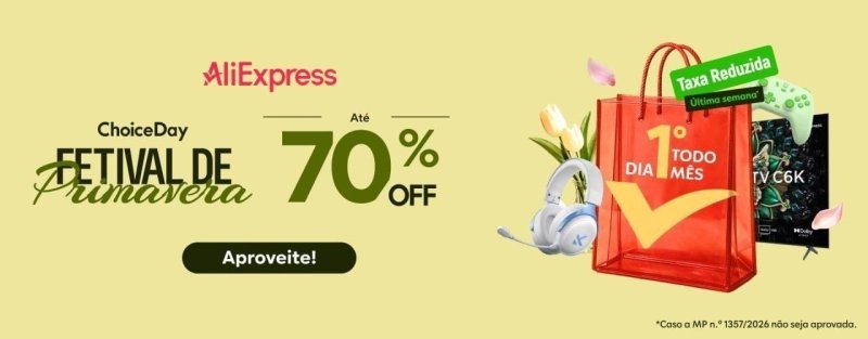 Promoção Festival de Primavera no Aliexpress