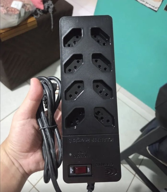 Filtro de Linha com Protetor de Surto DPS iCLAMPER Energia 8 Tomadas