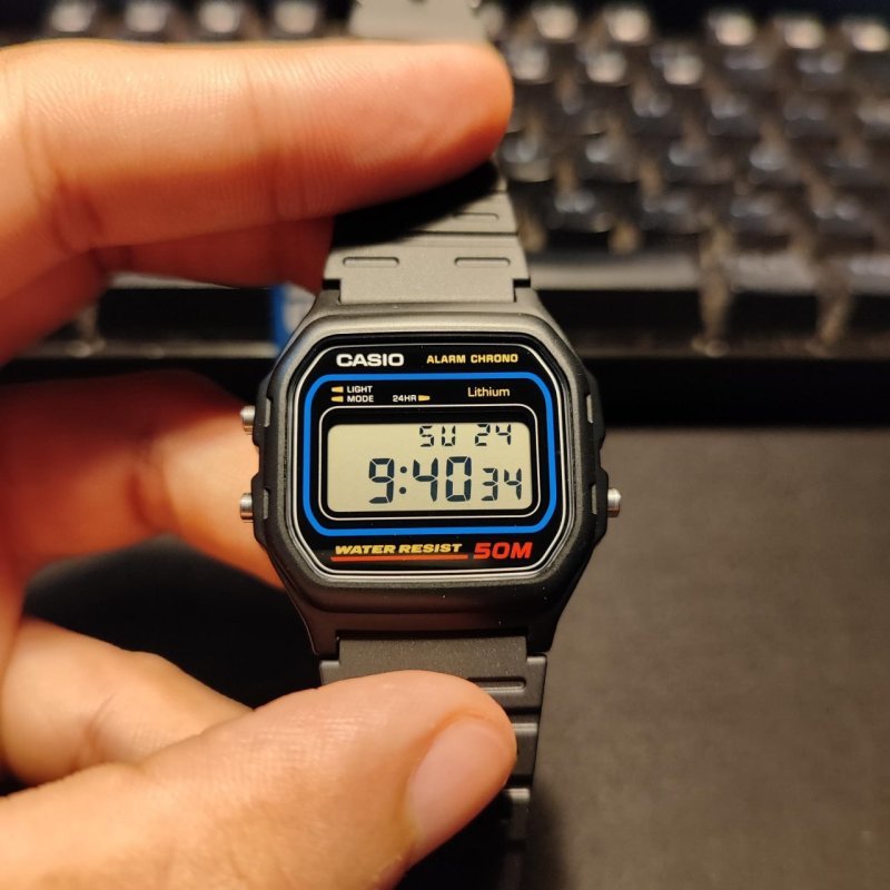 Relógio Casio Masculino Digital Preto de Resina W-59-1VQ