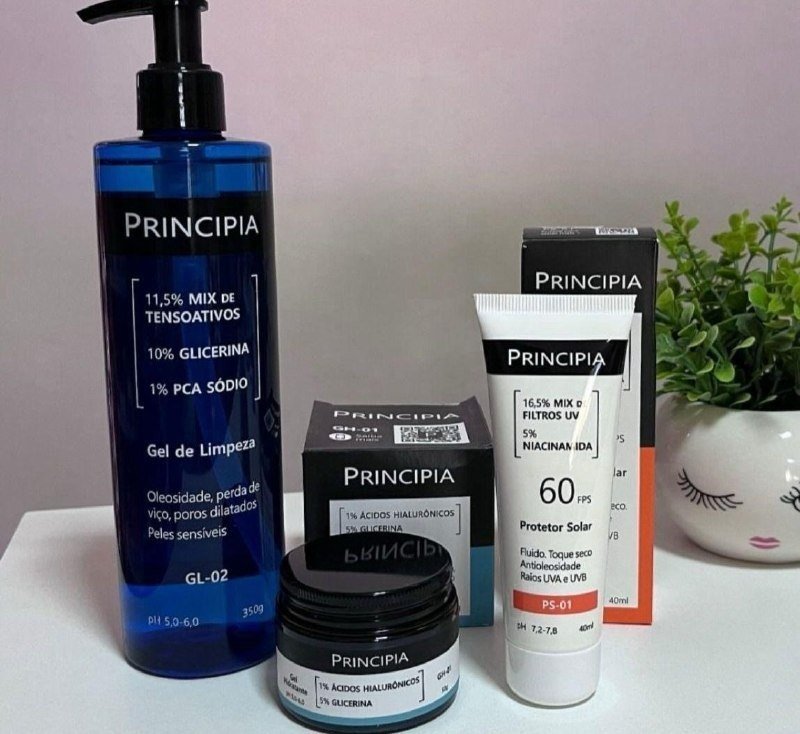 Kit Principia Skincare (GL-02 + Protetor Solar + CH-01) com Frete Grátis