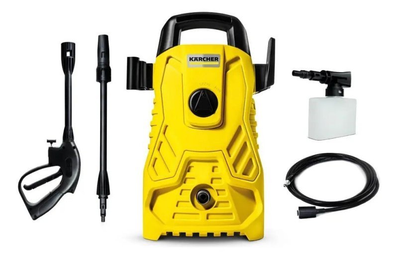 Lavadora de Alta pressão Kärcher Compacta 1500 Psi/Libras 1400W 300L/h com Aplicador de Detergente e Lança Regulável 220v