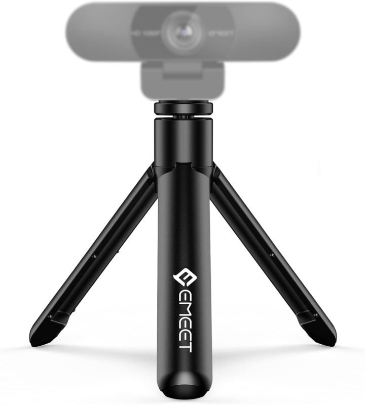 EMEET Tripé Mini Profissional - Altura Ajustável - Cabeça Giratória 360°