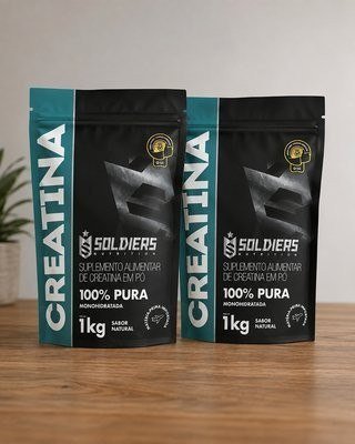 Creatina Suplemento Monohidratada em pó 100% Pura - Soldiers Nutrition x2