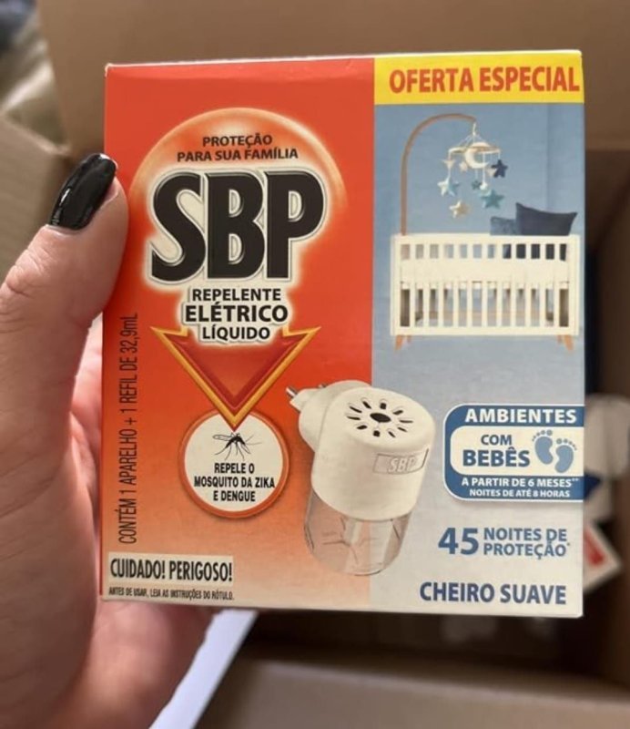 Repelente Elétrico Líquido SBP 45 Noites Cheiro Suave Novo Aparelho + Refil