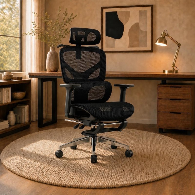 Cadeira de Escritório Ergonômica Soberano Preta 200kg
