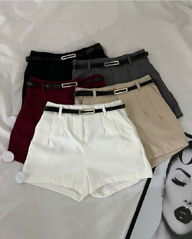 Short Feminino Alfaiataria Moda Cinto