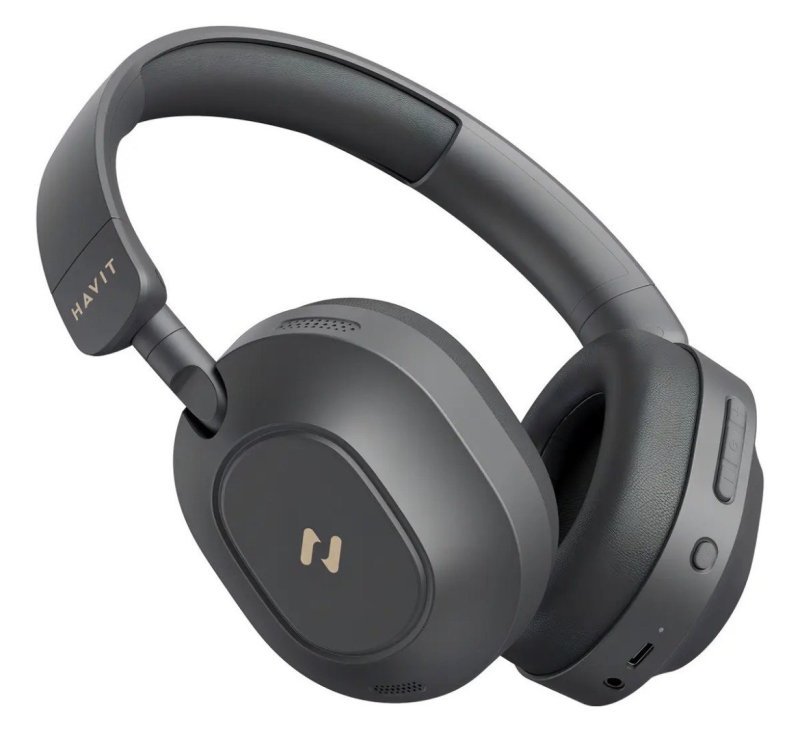Headphone Havit H668BT ANC Híbrido Bluetooth 5.4 Bateria 80h Preto