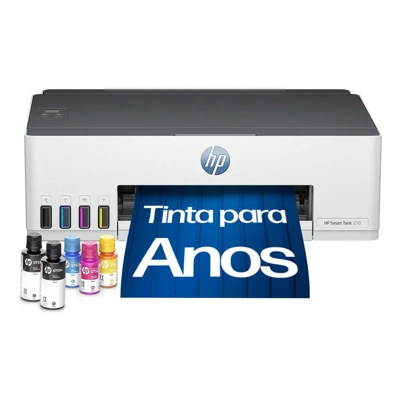 Impressora HP Smart Tank 210 com Tanque de Tinta Colorida