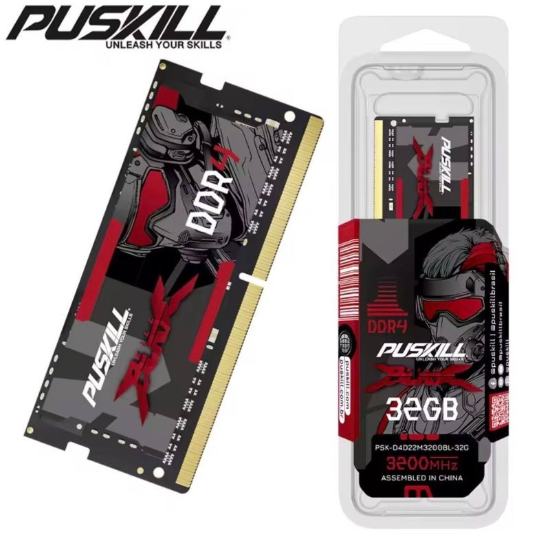 Memória RAM para notebook Puskill DDR4 8GB 3200MHZ