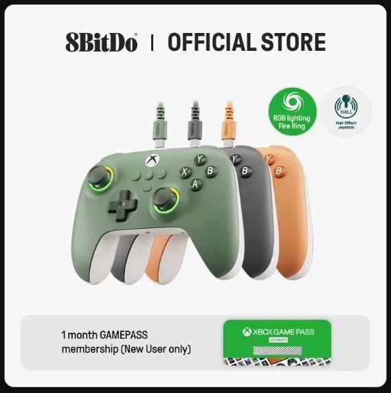 Controle Licenciado 8Bitdo Ultimate C Wired Xbox Rgb Hall Effect