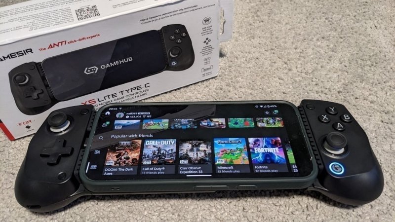 Controle para Smartphone Gamesir x5 Lite, USB-C para Android iPhone 16/15, com Hall Effect, Universal
