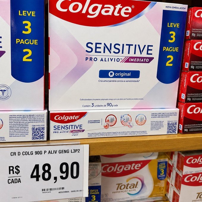 Kit com 3 Creme Dental Colgate Sensitive Pro Alívio 90g + Frete Grátis