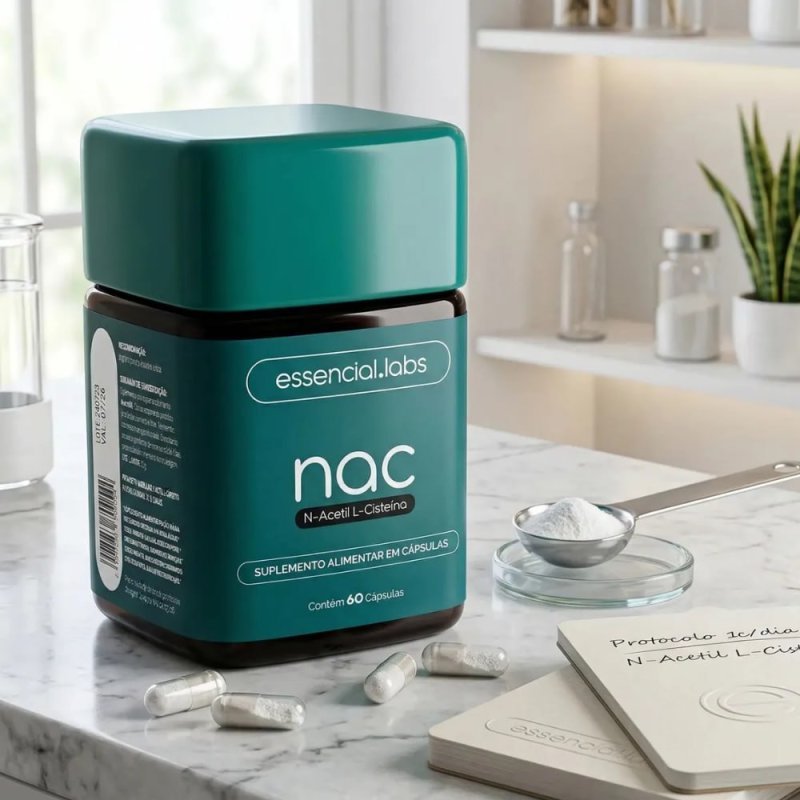 NAC 600MG Essencial 60 Cápsulas