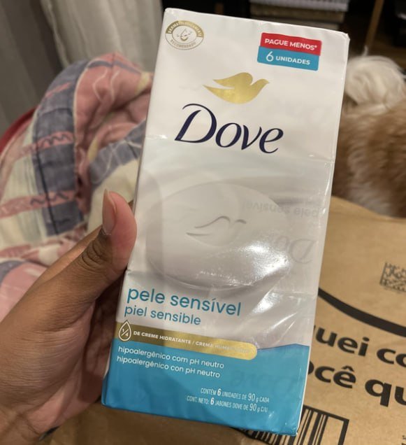 Pack 6 un. Dove Sabonete Em Barra Pele Sensível 90g